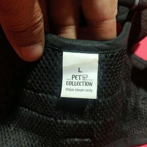 Red &amp; Black Dog Harness with Leash Size L