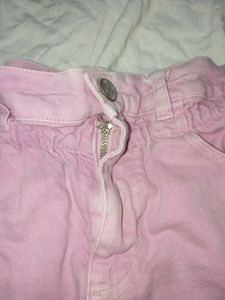 Pink Denim Shorts