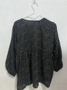 Black Polka Dot Top