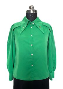 Green Long Sleeve Blouse
