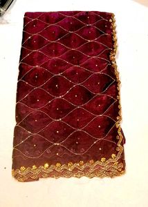 Maroon  Saree