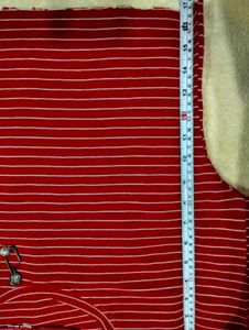 Red &amp; White Striped Crop Top