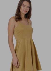 Biege Color Party Wear Ginger Dress