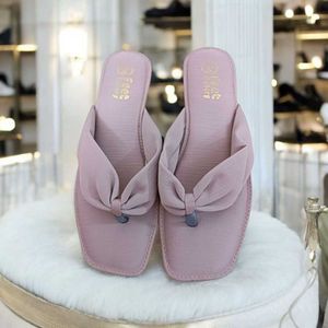 Pink Bow Thong Sandals