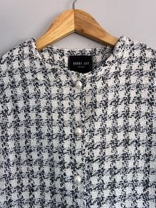 Houndstooth Cropped Jacket