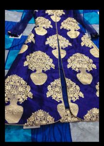 Elegant Blue &amp; Gold Kurta Set