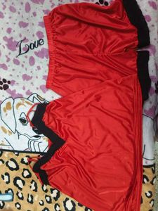 Like New Red Satin Lingerie Set in 32 bust