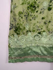 Green Floral Kurta set
