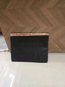 Sparkly Gold &amp; Black Clutch