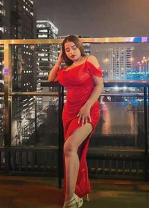 Red Dress With Corset Detailing