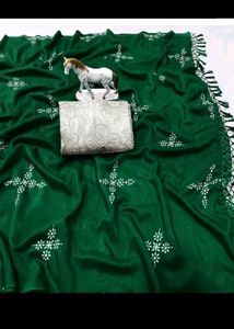 Printed Saree With Embroidery Work Blouse