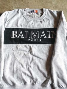 Balmain Paris Grey Sweatshirt