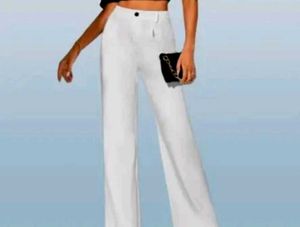2 Black and White High-Waiste Trousers