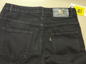 Black Ripped Straight Leg Jeans