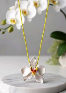 Orchid Pendant Necklace