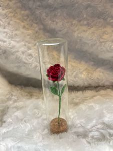 Rose In Glass Bottle