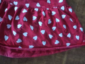 Baby Girl Heart Printed Skirt