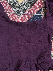 Chic Puff Sleeve with smoking details Top