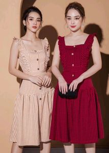 Korean Pinafore Dress with Flare