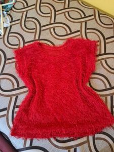 Red Fuzzy  Top