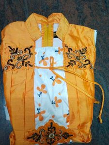 Orange Girls&#39; Dress