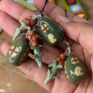 House clay keychain