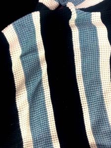 Striped Knit Cropped Sweater