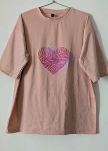 Pink Heart Graphic Tee