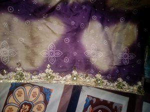 Purple Bandhani Lehenga Choli Set