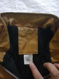 Brown Faux Leather Jacket