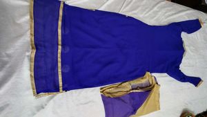 Royal Blue Kurti With Dupatta