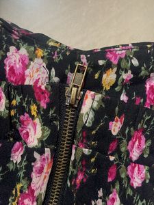 Black Top With Smoked Floral Design