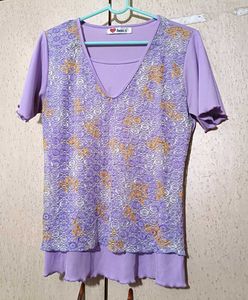 💜 Lavender Mesh Detailed Top 💜