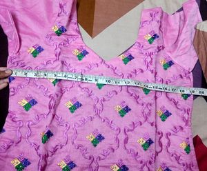Stunning Pink Floral Embroidered Suit