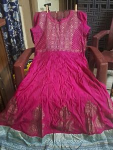 Pink & Gold Long Dress