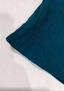 Teal Long Sleeve Crop Top