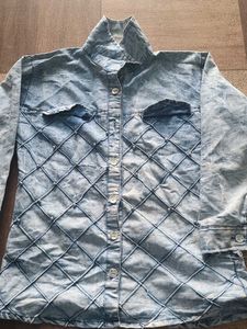 Men&#39;s Stylish Blue Washed Denim Shirt