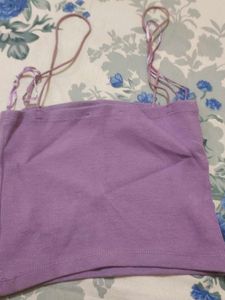 Cute Lavender Crop Top