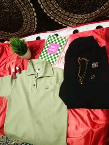 Vintage Style Ribbed Polo Shirt