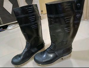 Hilson Black &amp; Grey Steel Toe Gumboot(Safety Shoes