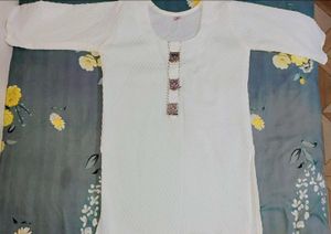 White Cotton Kurta