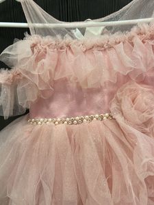 Pink Ruffled Party Dress