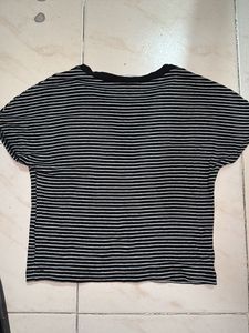 Striped Black Tee