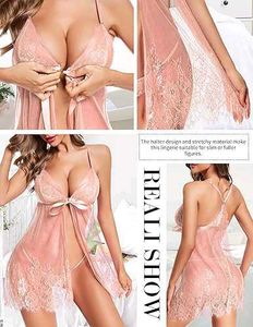 🌺Pink Peach Lace Babydoll Lingerie🌺