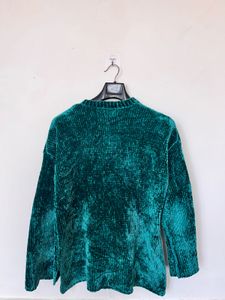 Emerald Green Chenille  Sweater