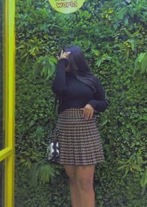 Houndstooth Mini Skirt