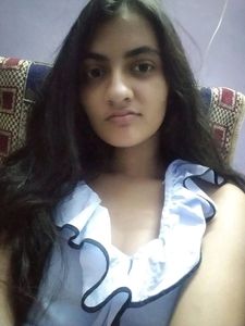 blue sleevless top