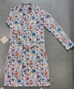 Floral Print Long Sleeve Kurta