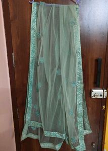 Mint Green Embroidered Lehenga Choli Set