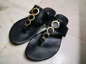 Black Flat sandals for girl's and women